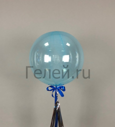 Шар Deco Bubble, Голубой Кристалл 46 см.